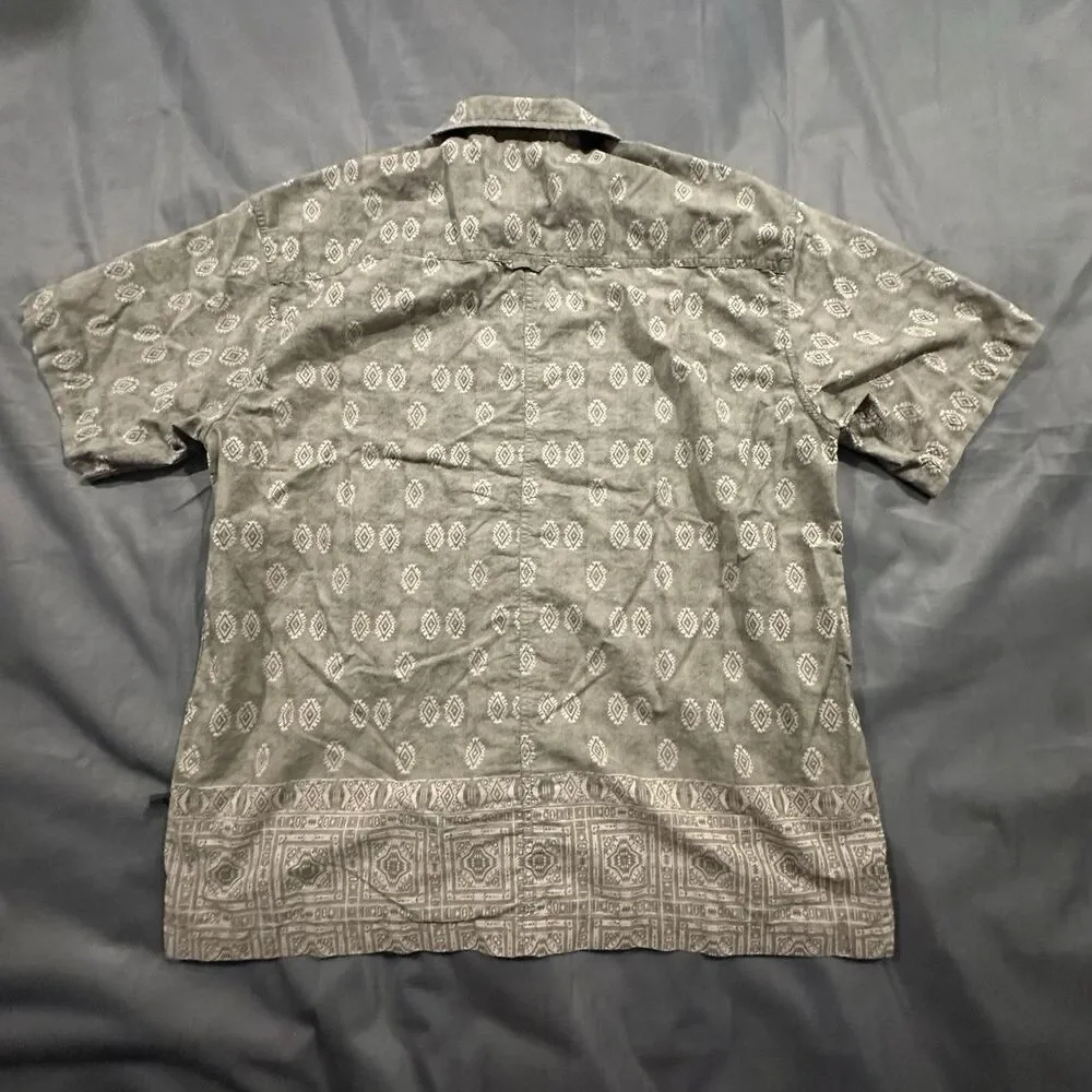 The North Face A5 Series Shirt Mens XL Short Sleeve Western Aztec Hiking Button